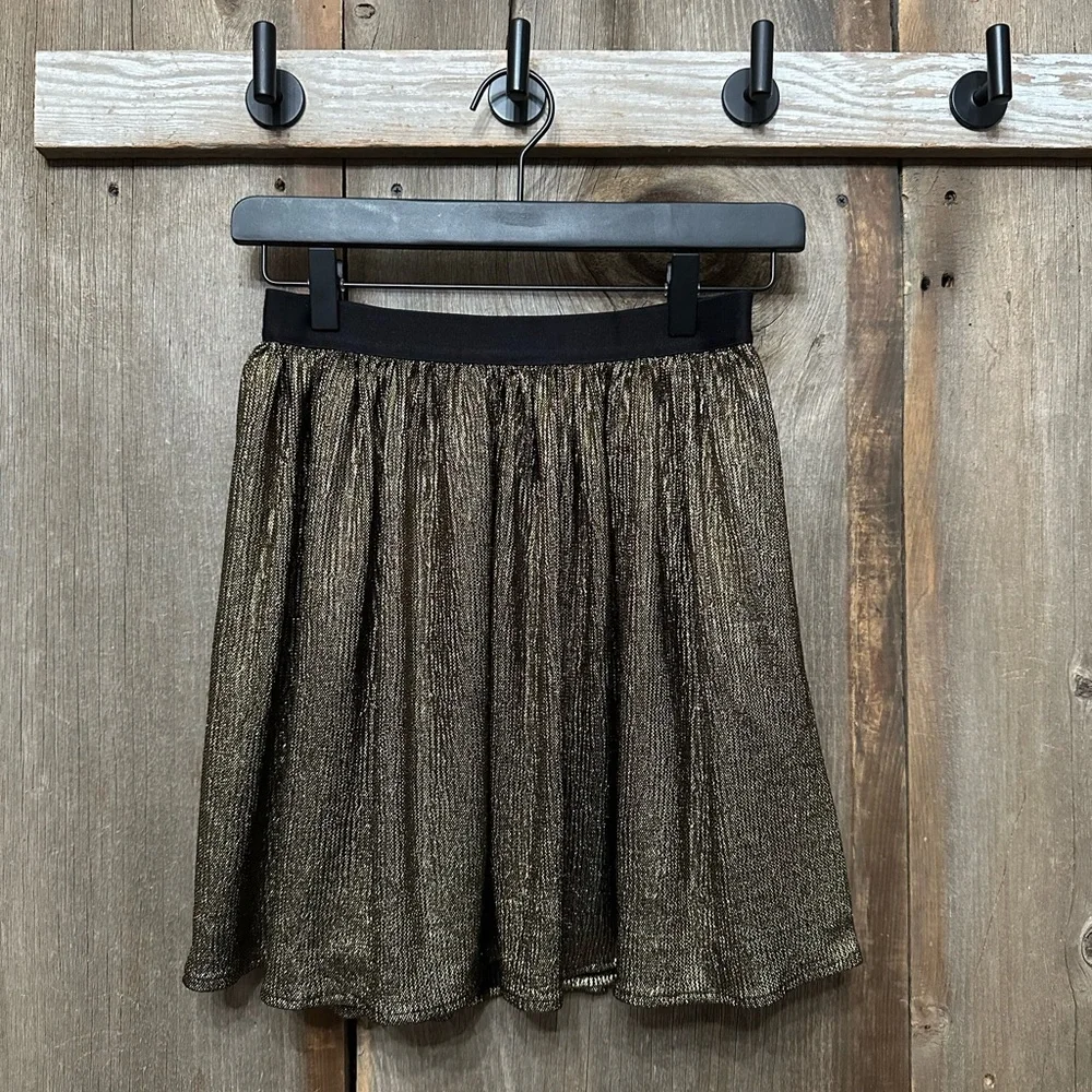 GapKids Shiny Metallic Skirt in Gold Size 12 Regular Girls